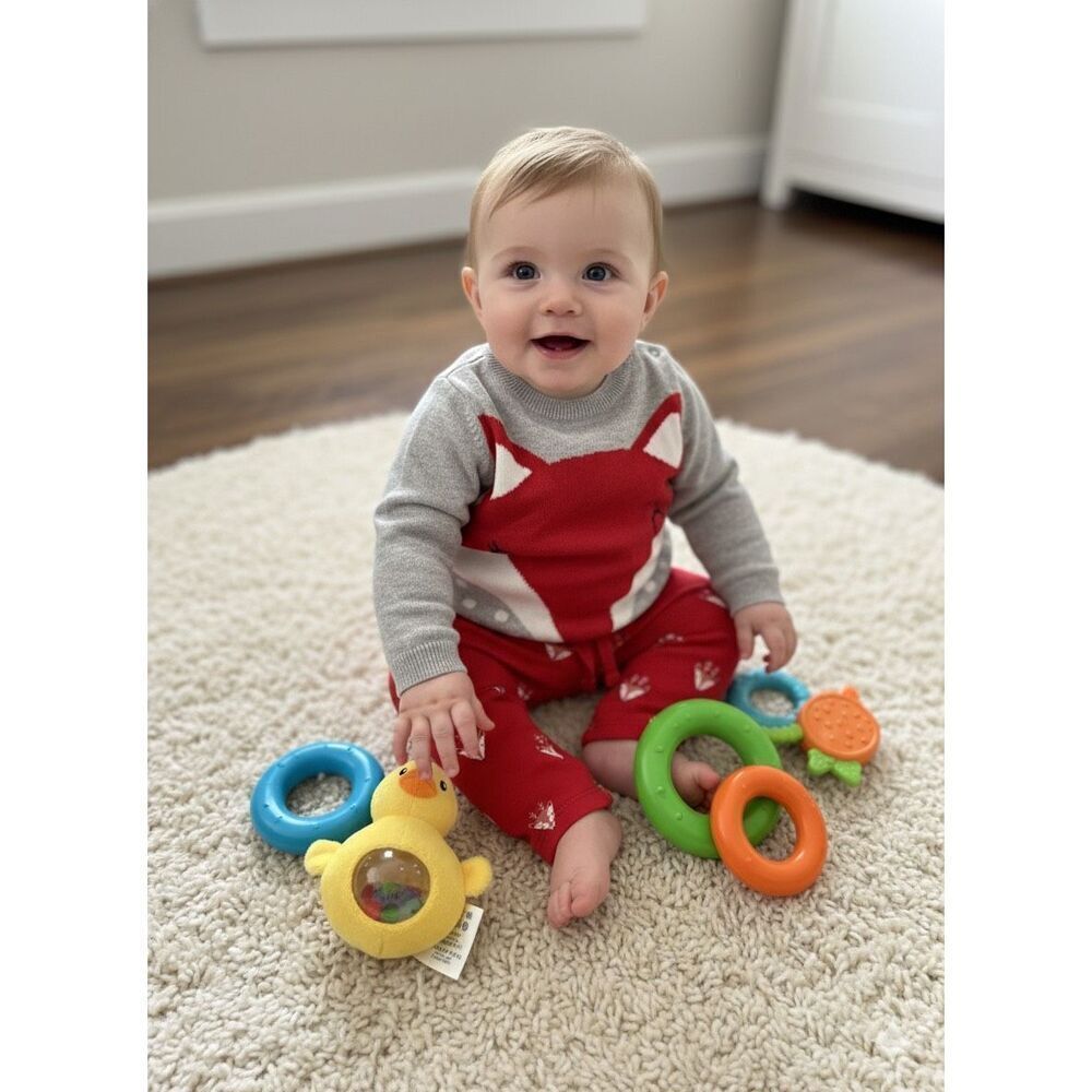 GAP BabyGap Infant 3-6 Months Little Foxes Sweater and Bottoms Bundle